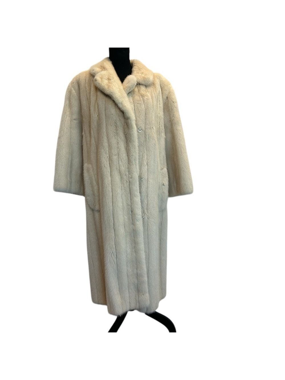 Cream mink long fur coat vintage